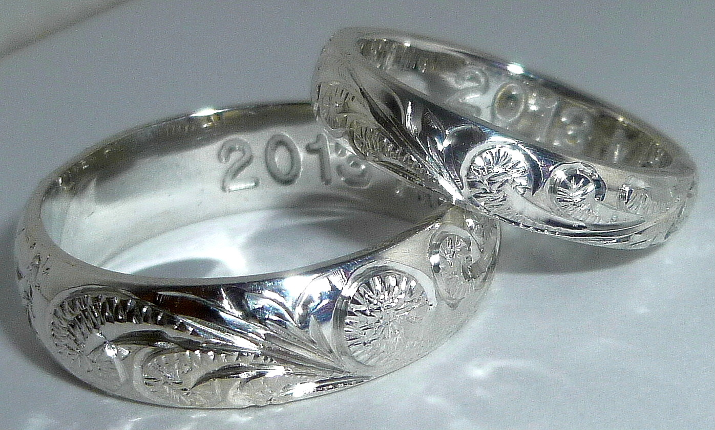 新着ハワイアンジュエリー結婚指輪~シルバーリング6mm&4mm~ - ブログ：ハワイオブジュンコ～ハワイアンジュエリー（結婚指輪）