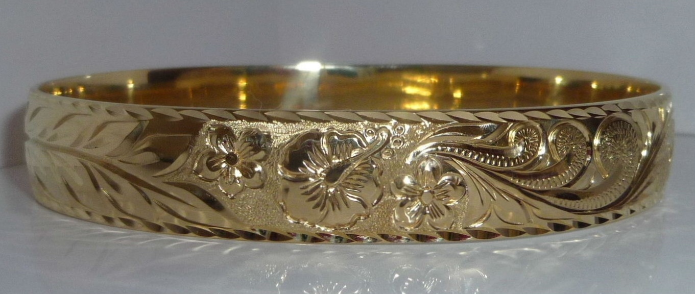 ハワイアンジュエリー バングル 12mm 14K Bangle | ハワイアン